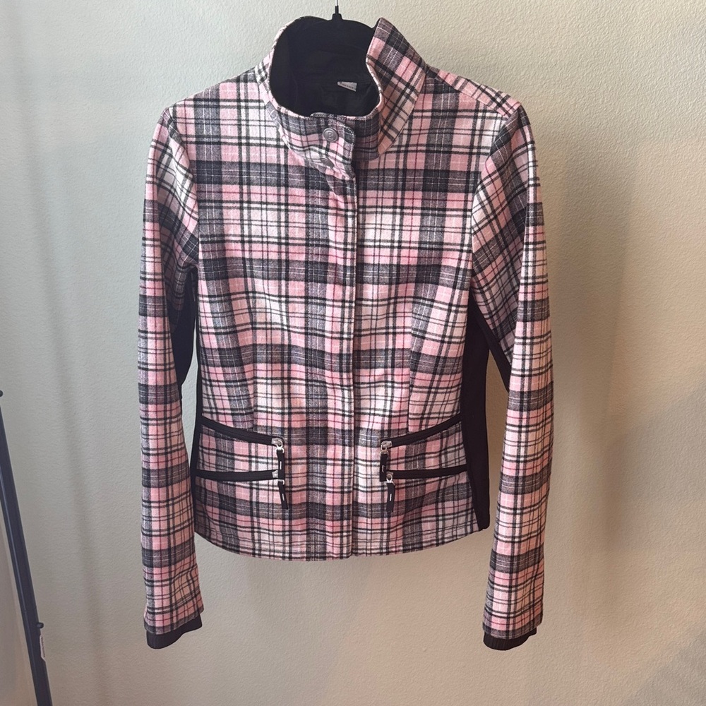 Bogner Plaid Women's Jacket - Pink and Black